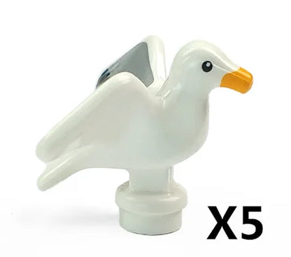 MOC Animal Scene Building Blocks – Zoo & Wildlife DIY Toy Bricks with Ducks, Cats, Dogs, Penguins, Eagles, Wolves, Bears, Deer, Sharks, Snakes, Mice, Sheep (K055)