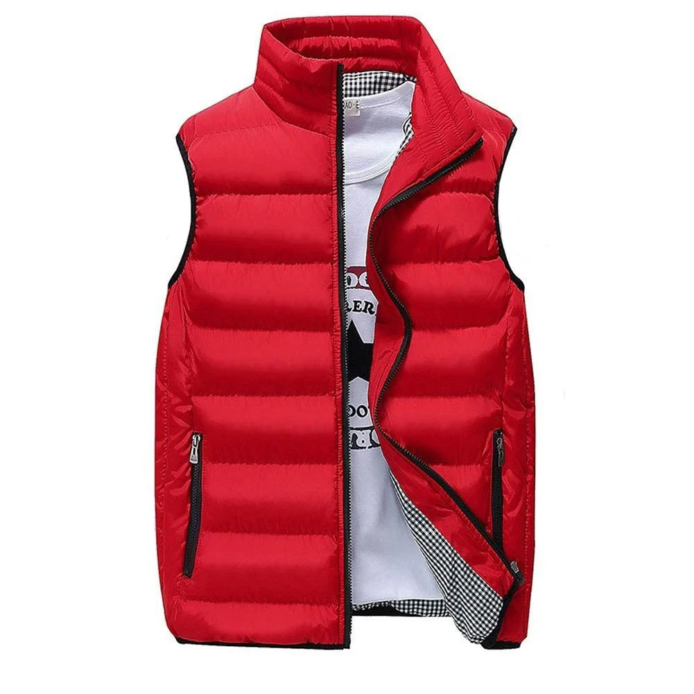 Men's Windproof Vest - Sleeveless Winter Jacket, Warm Cotton Down Waistcoat, Thick Casual Coat for Men