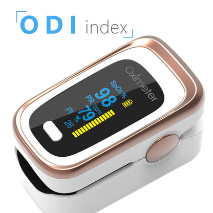 Portable Medical Finger Pulse Oximeter – OLED Display, SPO2, PR, Sleep Monitor, 8-Hour Battery Life