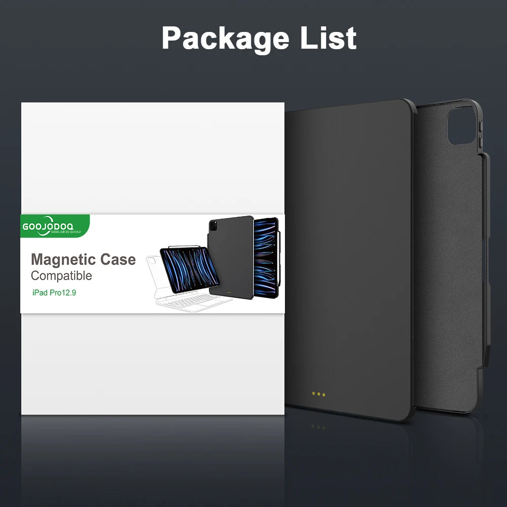 Magnetic Case for iPad Pro 11/13 & iPad Air 6/4/5 (2024) – Compatible with M4 Magic Keyboard & Pencil Holder