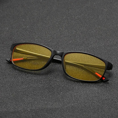 Vintage Unisex Anti-Glare Night Vision Driving Glasses – Ultralight Square Frame Myopia Eyewear (-4.0)