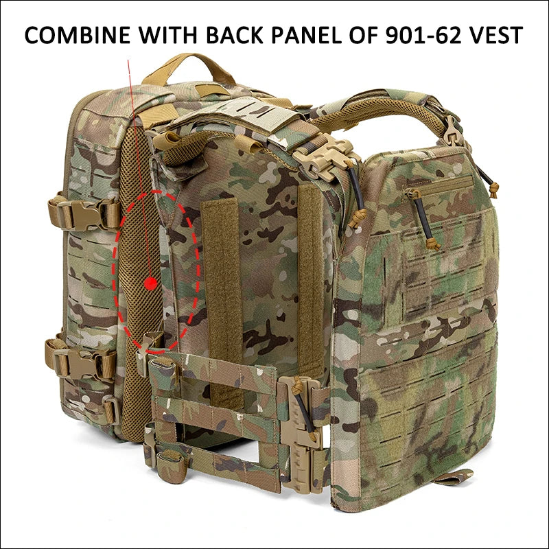 1000D Nylon Hunting Backpack – Lightweight Molle Plate Carrier Rucksack, Hiking & Sports Bag Compatible with Vest