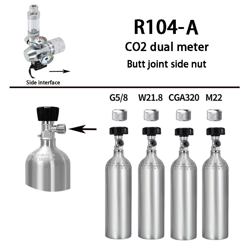 2024 DIY Aquarium CO2 Regulator – Electromagnetic Valve, Bubble Counter & Pressure Reducing System for Fish Tank
