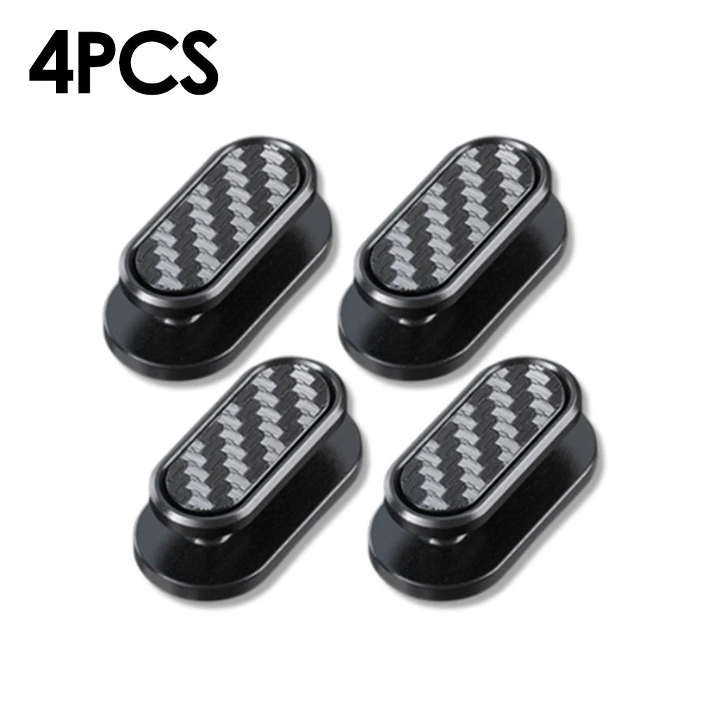 Car Invisible Small Hooks - Carbon Fiber Self-Adhesive Dashboard Wall Hook for USB Cables, Headphones, & Key Storage