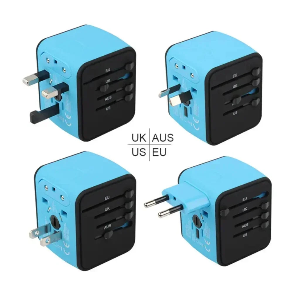 Congo Plug Melery Universal Travel Adapter – UK, EU, AU, US Power Plug with 3 USB ...