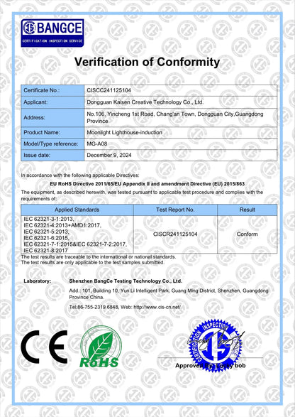 Moon Lamp Projection Night Light – Lighthouse Design with Bluetooth Music, Remote Control & Motion Sensor, Ambient Light for Xmas & Birthday Gift