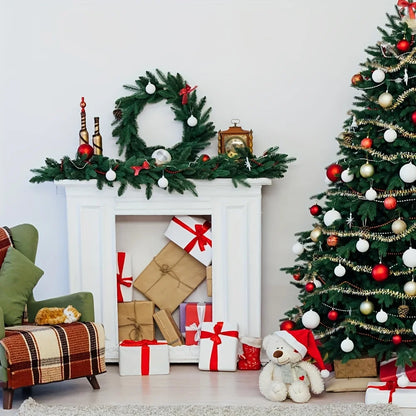 20pcs Artificial Green Pine Branches – DIY Christmas Tree & Winter Home Decor