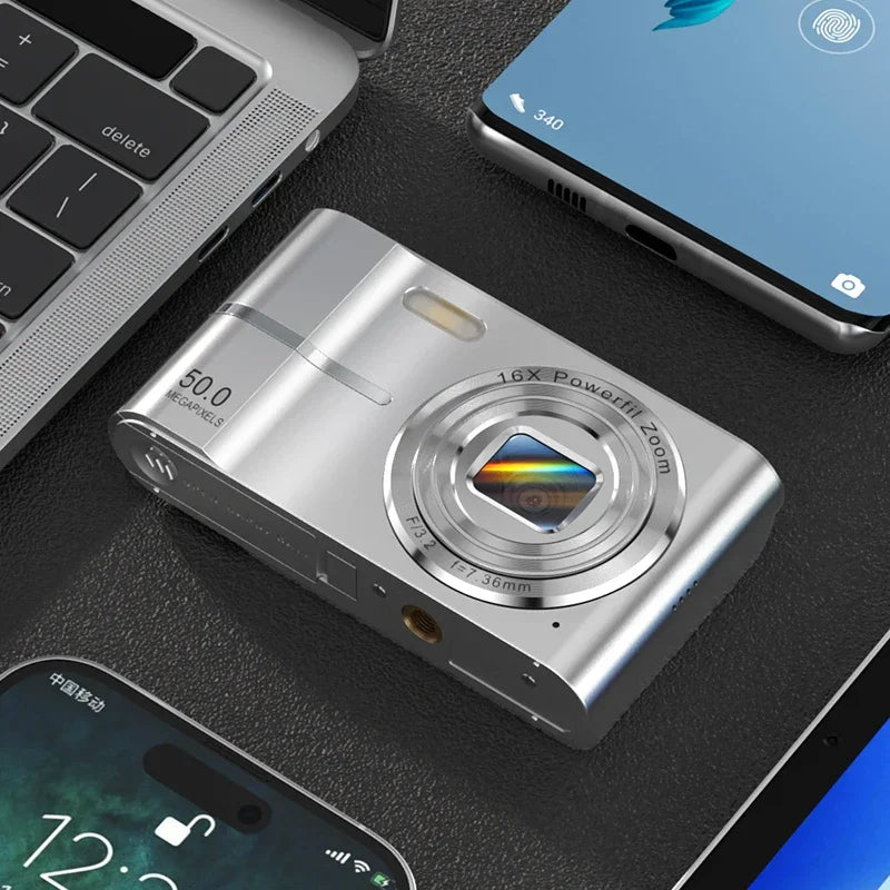 Xiaomi 4K Digital Camera – 50MP, 16X Zoom, Anti-Shake, Flash, Outdoor Student Video Recorder