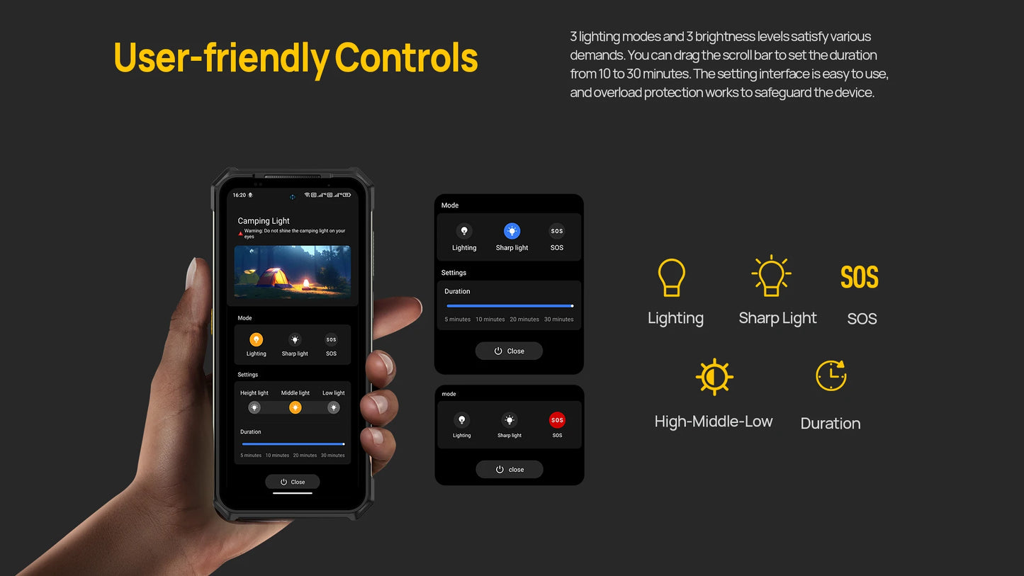 Ulefone Armor 24 Rugged Phone - 22000mAh, 24GB+256GB, 6.78" 120Hz Display, 64MP+64MP Camera, NFC, LED Light, Global Version