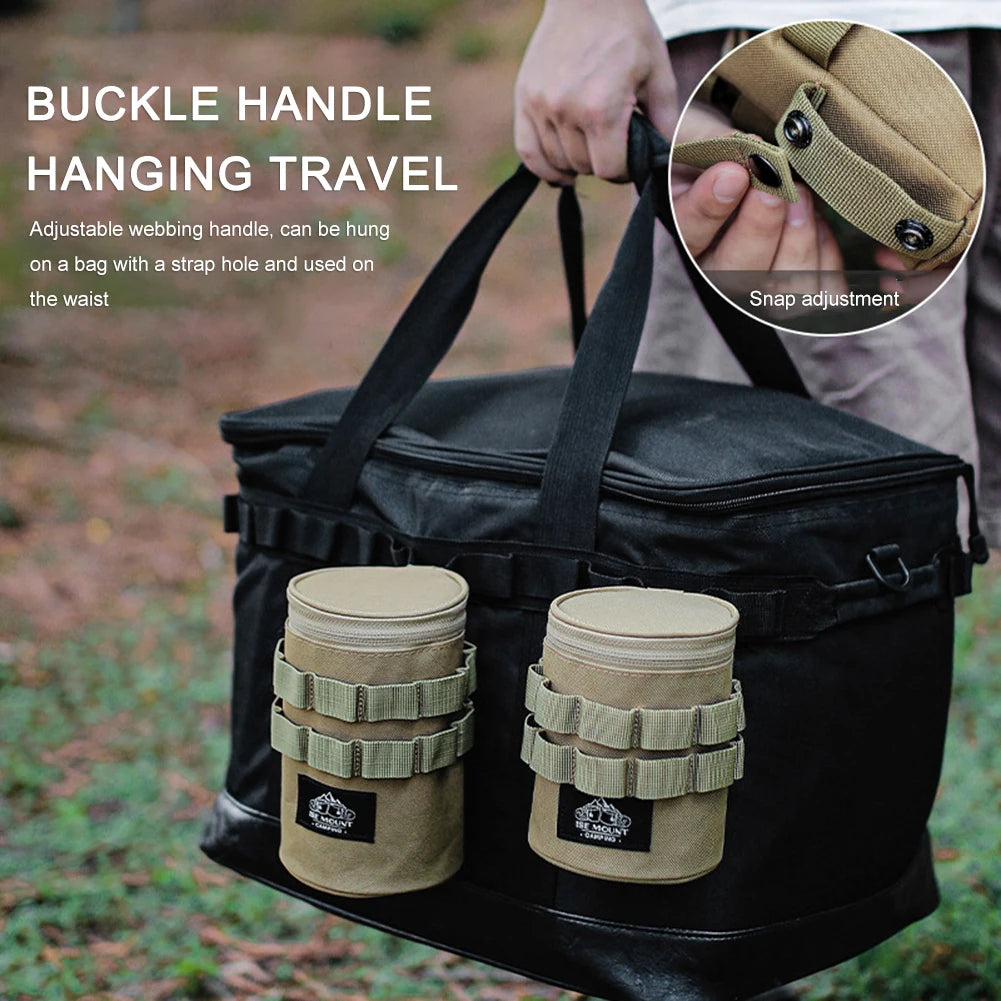 1 or 2pcs Lightweight Camping Storage Bags – Large & Small Accessory Organizers with Handles & Hanging Holes