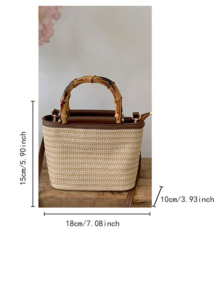 2025 Women’s Summer Woven Bag – Fashion Crossbody & Bucket Shoulder Bag for Casual, Beach, and Daily Use
