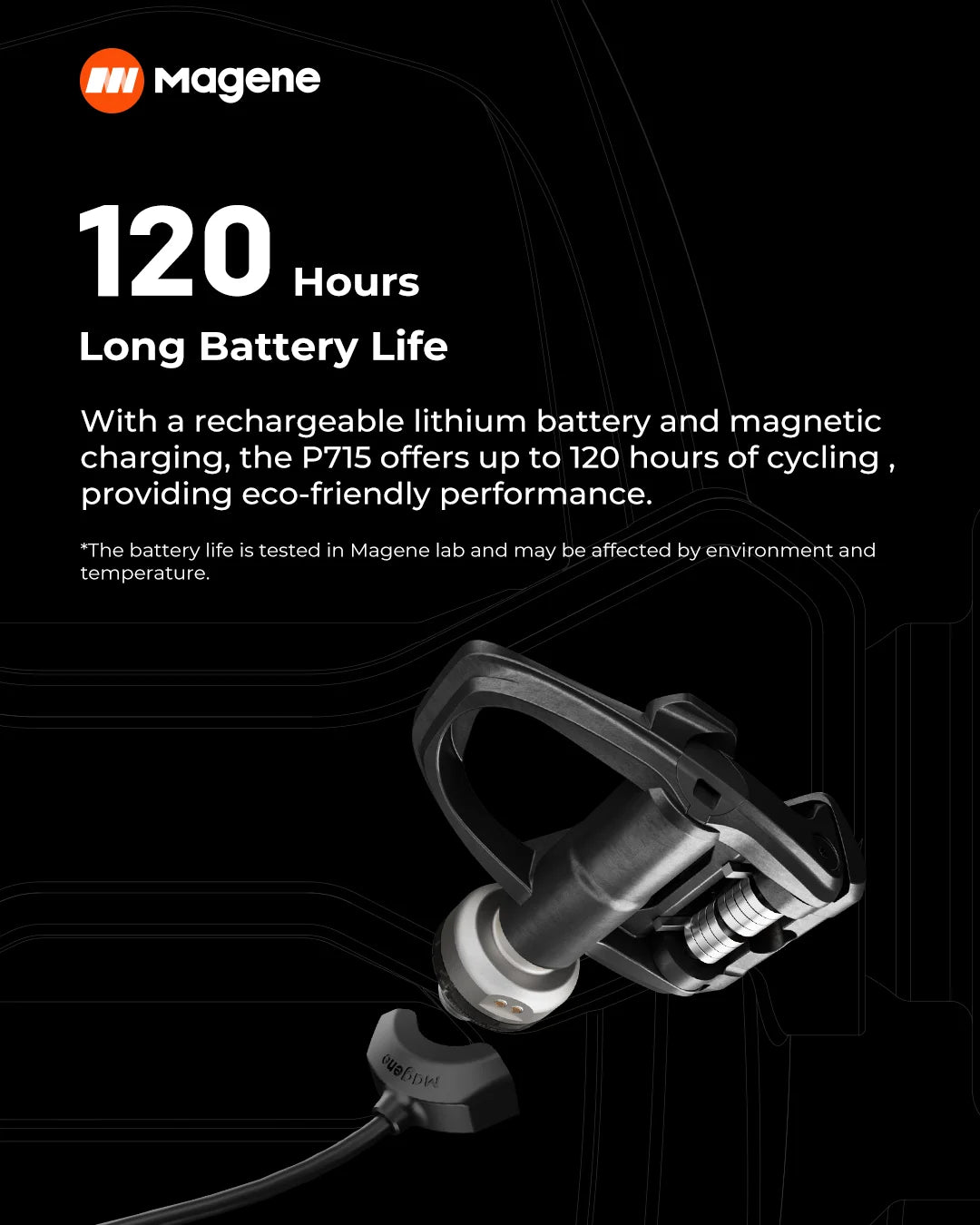 Magene P715 Bike Power Meter Pedals — 1% Accuracy Cadence & Balance, Compatible with KEO & SPD-SL Cycling Pedals