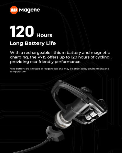 Magene P715 Bike Power Meter Pedals — 1% Accuracy Cadence & Balance, Compatible with KEO & SPD-SL Cycling Pedals