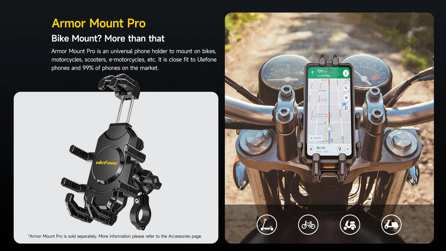 Ulefone Armor 26 Ultra 5G Rugged Waterproof Smartphone - 120W Fast Charging, 15600mAh, 200MP+64MP, 24GB+512GB, NFC