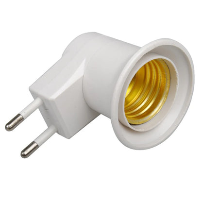 E27 LED Light Socket Adapter with ON/OFF Button Switch - AC Power 220V EU Plug Lamp Holder Bulb Converter