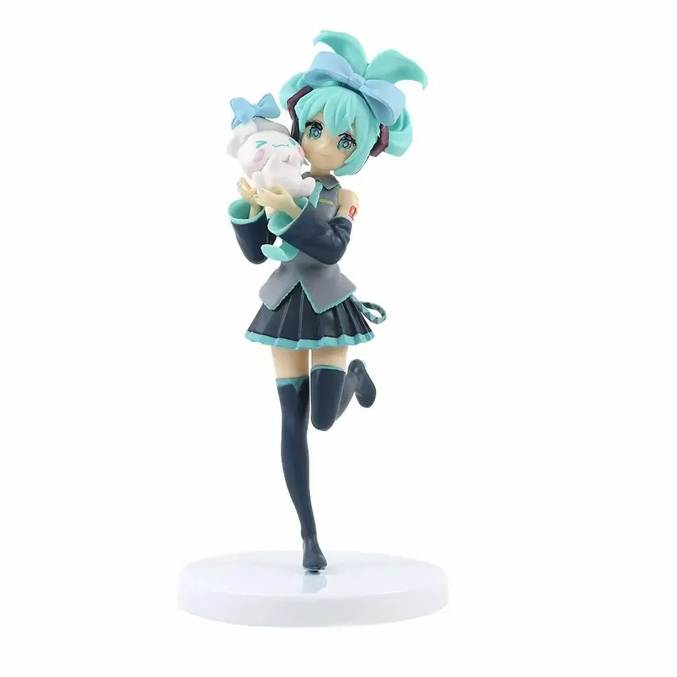 Hatsune Miku 11cm Neko T-Shirt Figure – Cute Anime Desktop Figurine Kawaii Girl Model Toy Gift