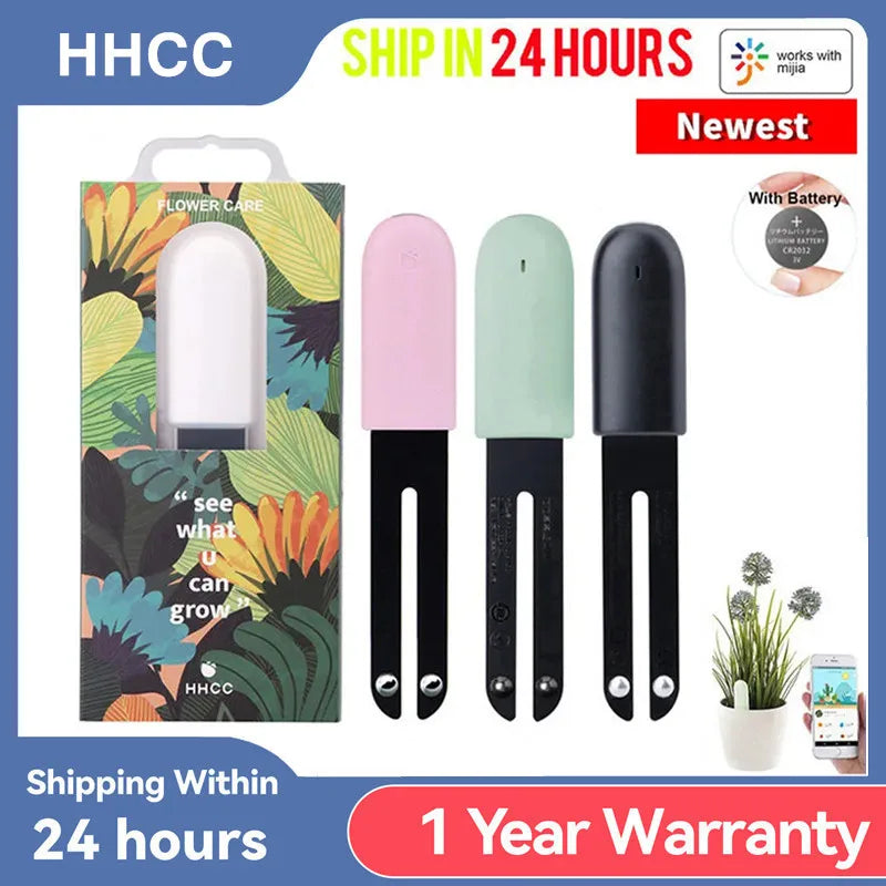 HHCC Flower Monitor – Smart Garden Care Sensor for Plants, Soil, Water & Fertility, Compatible with Xiaomi