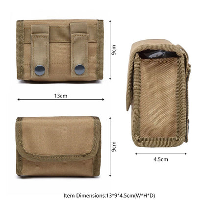 10 Grid Tactical Ammo Pouch - Multi-Functional EDC Nylon Waist Bag with MOLLE System for Outdoor Shooting