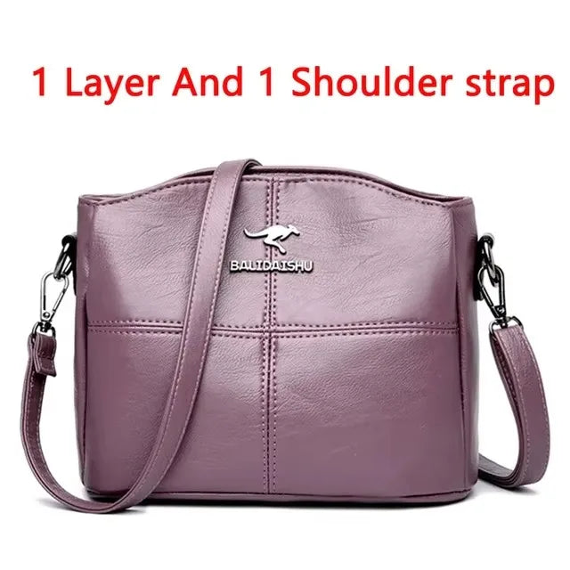 Luxury Women’s Leather Handbag – Large Capacity Shoulder & Crossbody Designer Bag