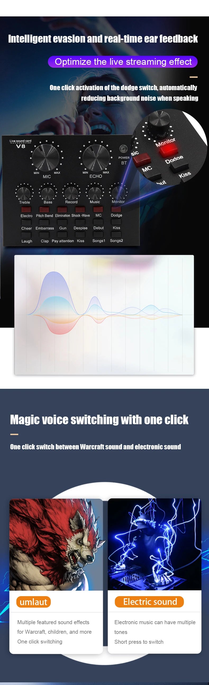 BM800 V8 Sound Card Set – Professional Condenser Microphone for Karaoke, Podcast Recording & Live Streaming