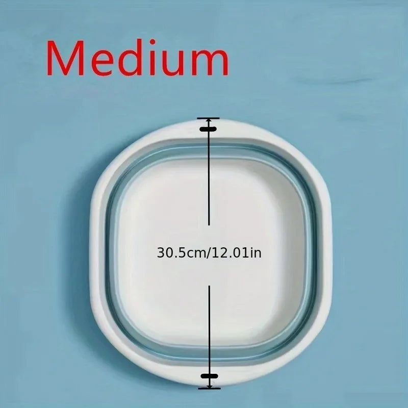 3-Pack Collapsible Tub Wash Basin & Laundry Baskets – Space-Saving Storage Containers for Camping, Hiking, Home & Fruit Washing