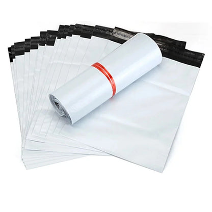 INPLUSTOP Opaque PE Shipping Bags - White Plastic Express Envelopes with Self-Adhesive Seal for Mailing and Courier