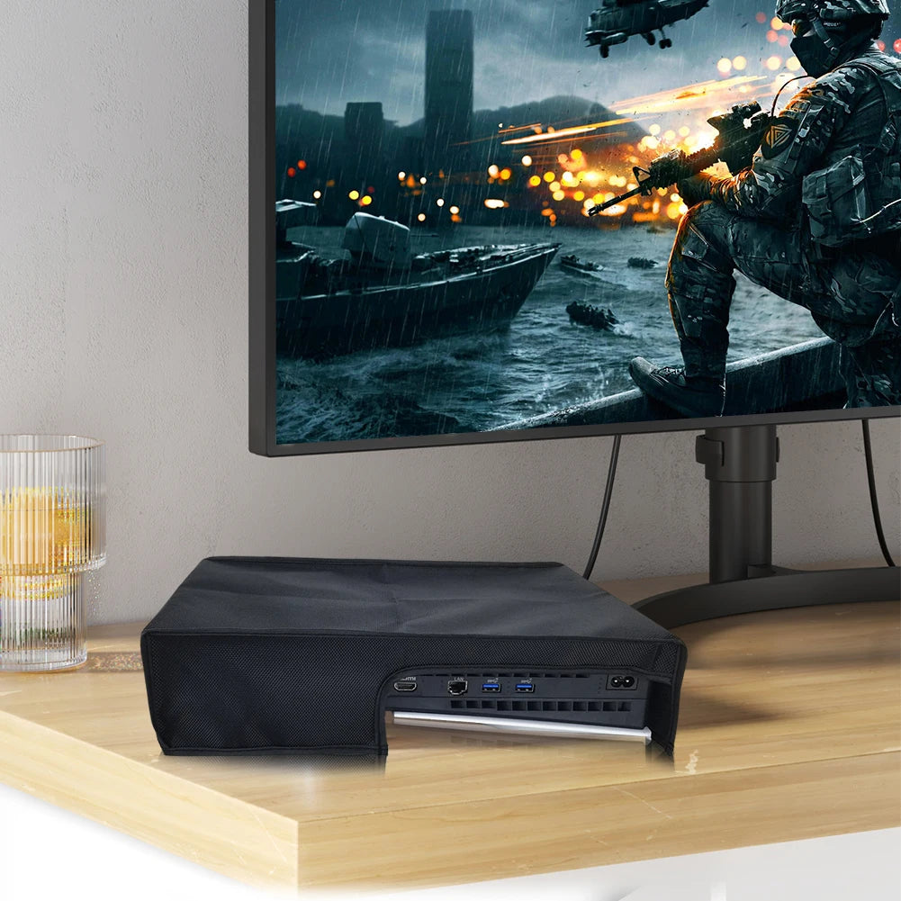 Dust Cover Case for PS5/PS5 Slim Console – Anti-Scratch, Dustproof, Waterproof Protective Shell, Washable Game Accessories