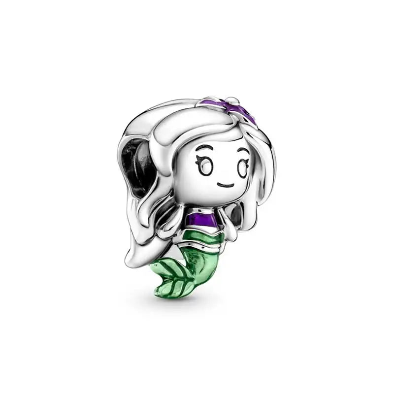 MINISO League of Legends Mickey & Minnie 925 Sterling Silver Charm – Beads Fit for Pandora Bracelet, Ladies Jewelry