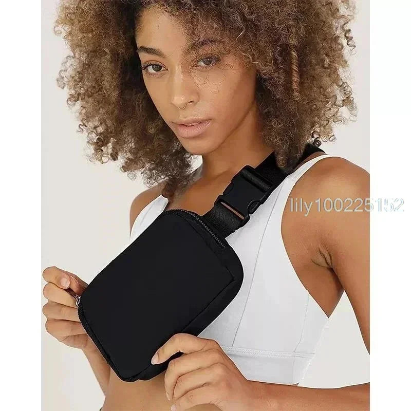 2025 Fashion Yoga Waist Bag – Metal Logo Sports & Mobile Bag for Unisex Fitness, Running & Women’s Gift