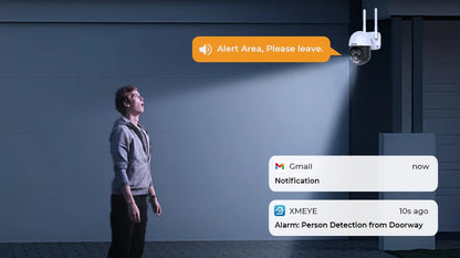 H.View 8CH 5MP Wireless WiFi Security Camera System — CCTV NVR Kit with Indoor/Outdoor Cameras & Two-Way Audio XMEye