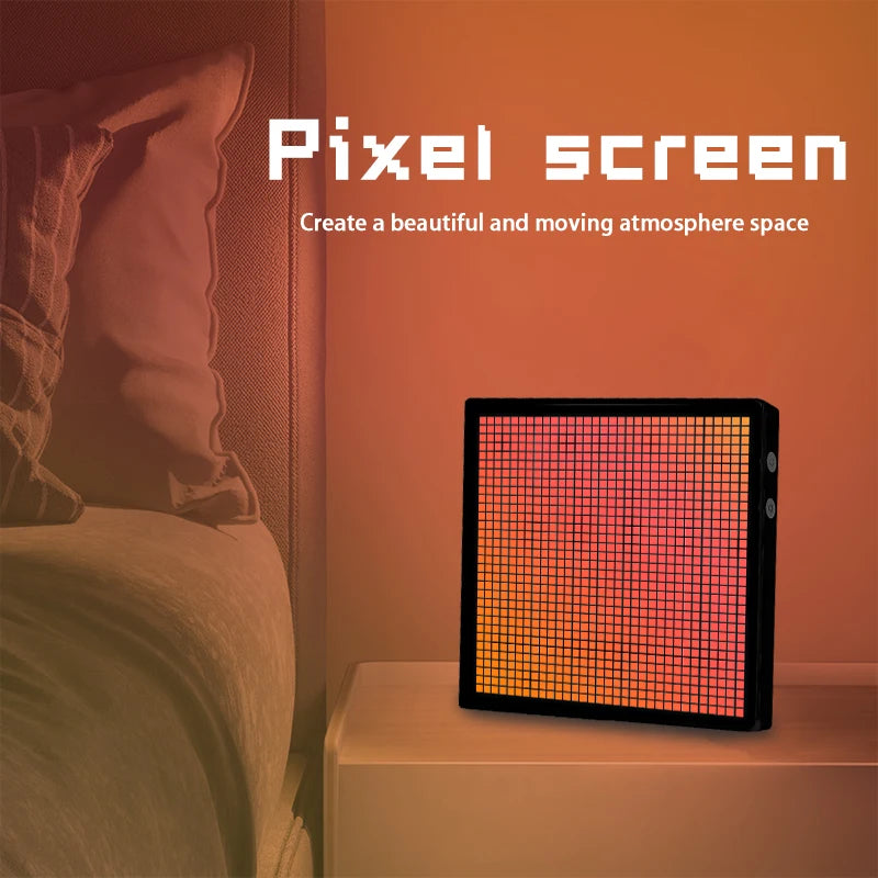 LED Pixel Display Night Light – APP Controlled Programmable Text & Animation DIY Lamp for Home, Bedroom, Game Room & Bar Decor
