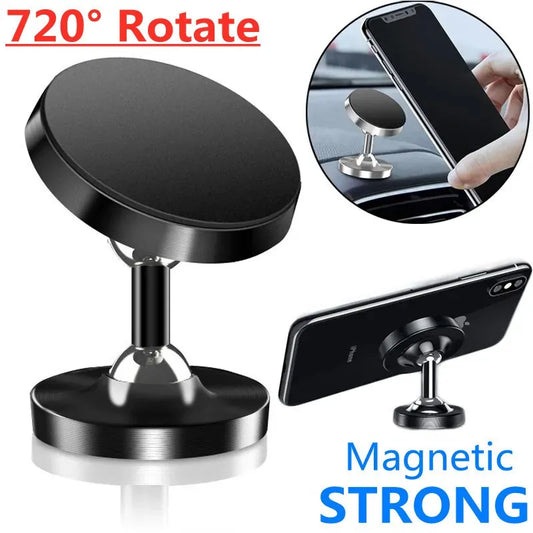 Magnetic Car Phone Holder Stand - Dashboard Magnet Mount for iPhone, Samsung, Xiaomi - Secure Smartphone Support In-Car Bracket