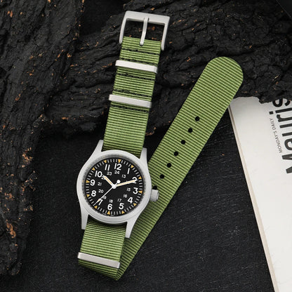 Militado ML05 Vintage Quartz Watch 38mm with VH31 Movement, Domed Sapphire Crystal, AR Coating & Luminous Dial