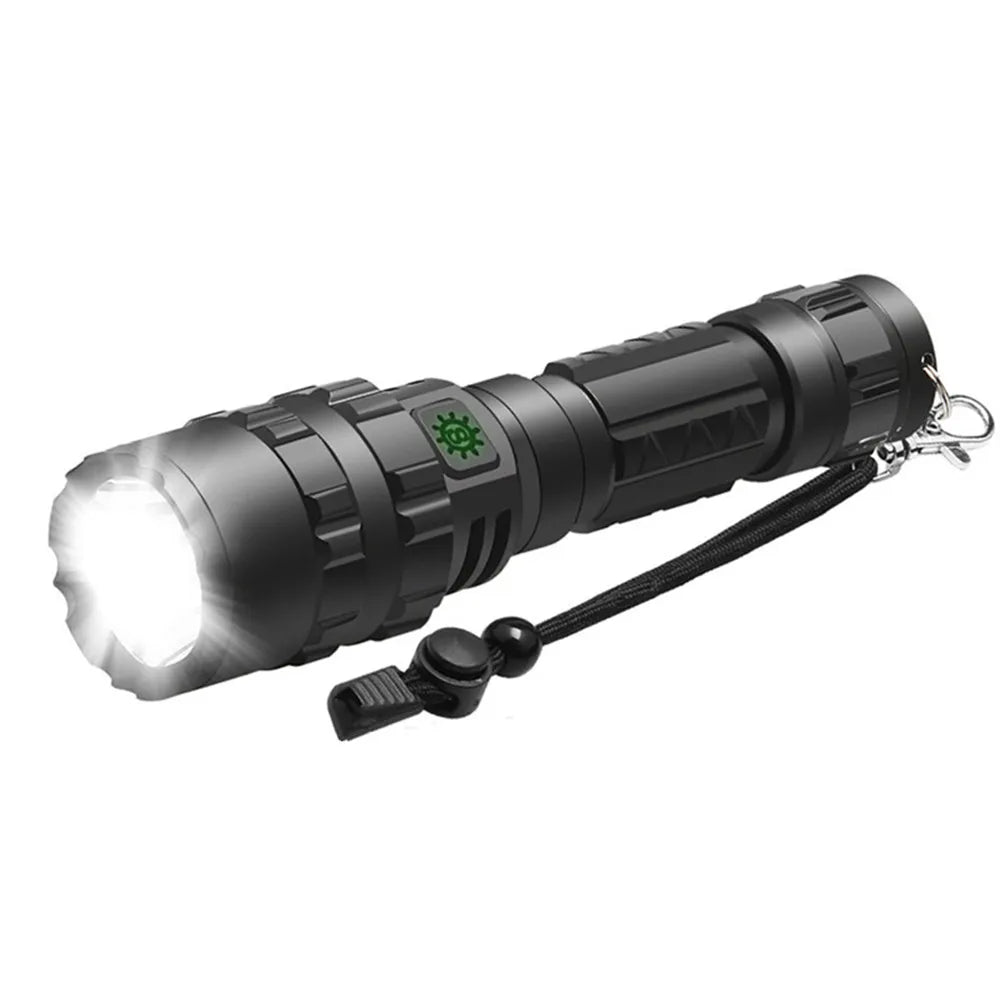 LED Tactical Hunting Flashlight - USB Rechargeable, Waterproof Torch Lamp, Professional Shooting & Night Scout Lights Set