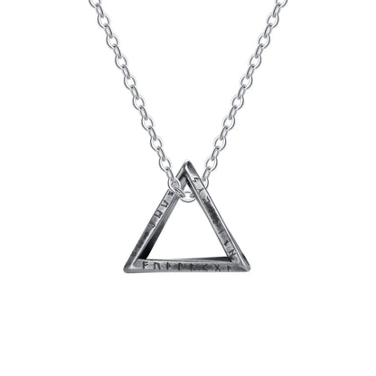 Vnox Norse Viking Pendant Necklace – Twisted Stainless Steel Mobius Triangle, Vegvisir & Valknut Geometric Charm