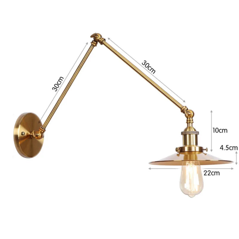 American Iron Art UFO Wall Lamp — Black Decorative Light for Bedroom, Bar & Restaurant