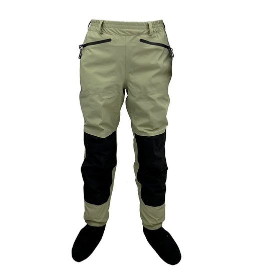 3 Layer Breathable Waterproof Fly Fishing Waist Waders – Stockingfoot High Pant Waders for Duck Hunting & Wading