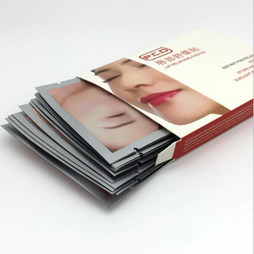 12PCS Eyebrow & Lip Paste Mask – Tattoo Makeup Accessories for Bleeding Relief, Color Fixing & Care