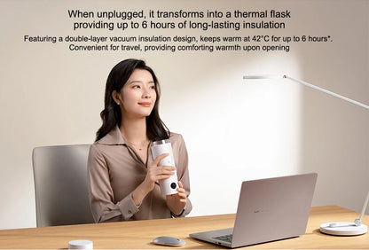 XIAOMI Mijia Portable Electric Kettle 2 — 350ml Smart Temperature Insulated Thermos Cup Fast Water Boiler for Travel