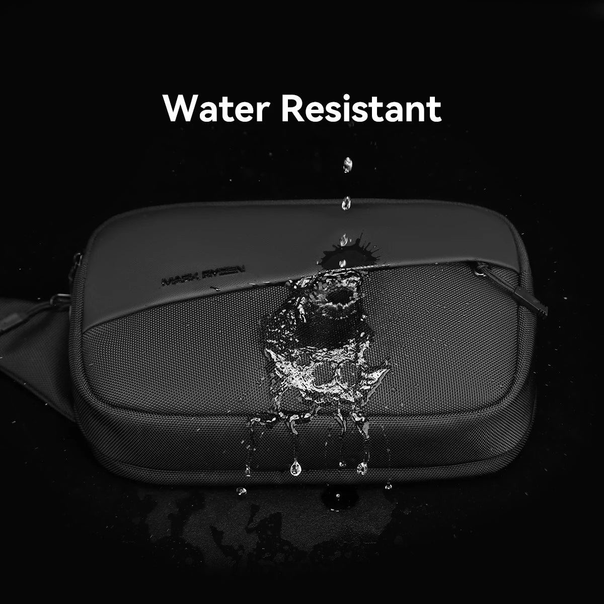 MARK RYDEN Mini Shoulder Bag for Men: Multiple Pockets, Fits 7.9in iPad - Stylish and Functional