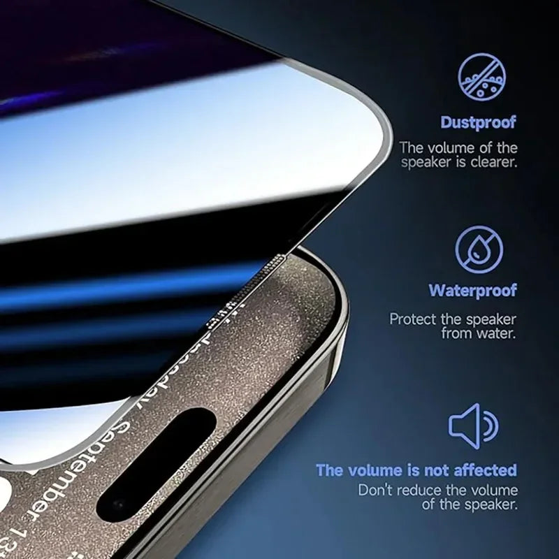 Anti-Spy Privacy Screen Protector for iPhone 11–16 Series – Dust-Free Glass for Pro Max, Mini, Plus, XS, XR, 7, 8