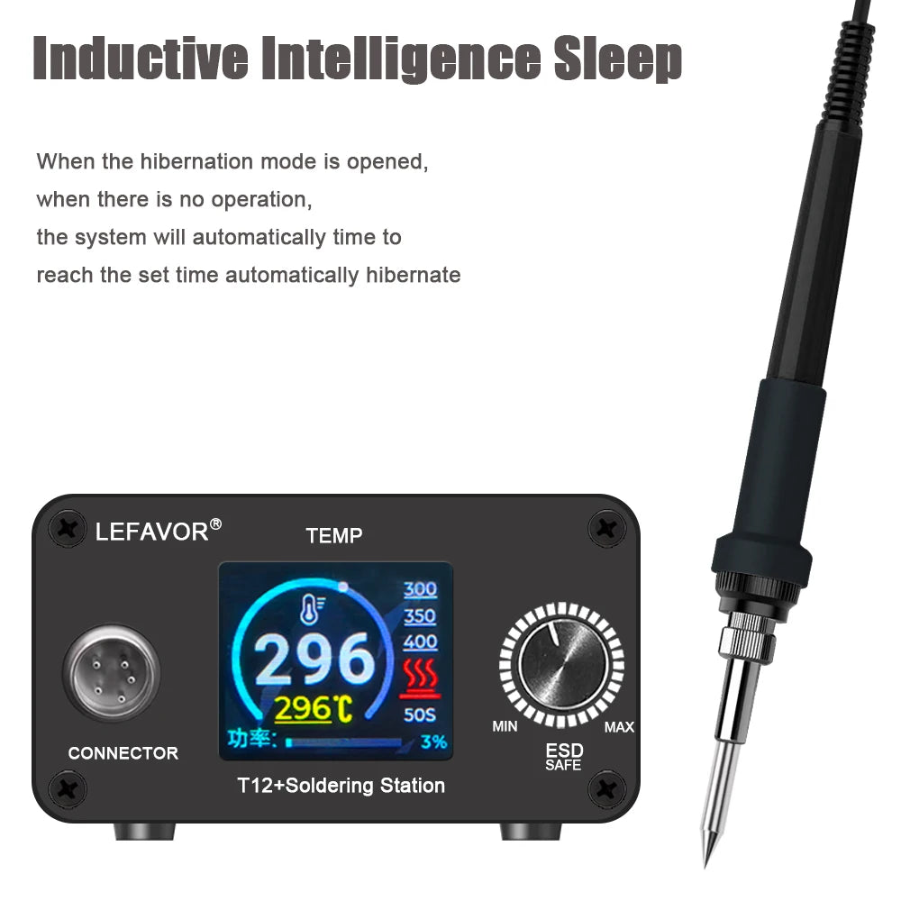 T12 75W Digital Soldering Iron Station – Adjustable Temperature Control, Welding & Rework Microcontroller Tool