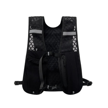 Lightweight Reflective Running & Biking Vest – Hydration Pack with Water Bottle Holder & Phone Storage Chest Bag