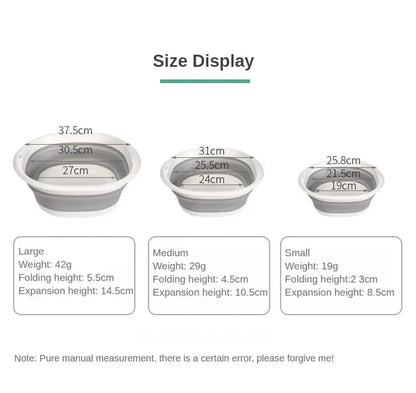 Portable Plastic Folding Wash Basin – Laundry Tub & Bath Basin for Adults and Babies, Kitchen & Bathroom Accessory