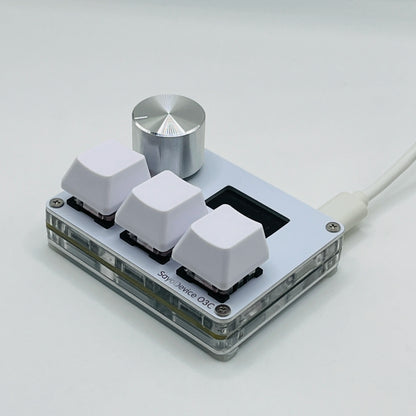 O3C SayoDevice OSU O3C Rapid Trigger Hall Switches – Magnetic Pink Keyboard Switches with Knob, Screen Copy & Paste Shortcut