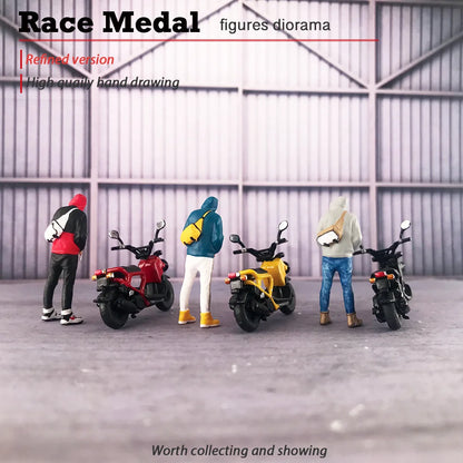 RM 1:64 City Motorcycle Mini Figure Model – Micro Scene Collectible Toy