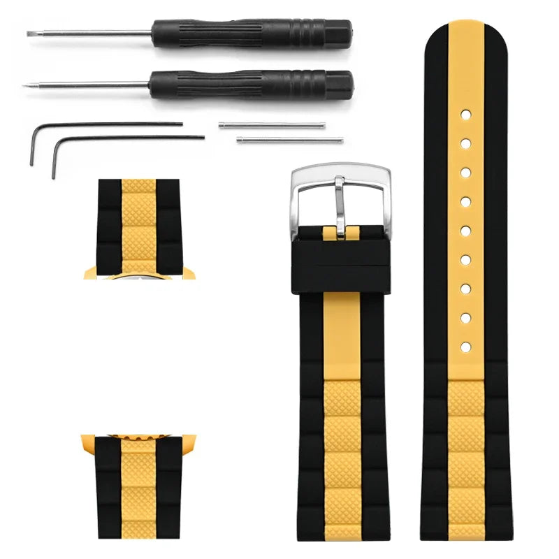 Strap for Swatch X Blancpain Five Oceans – High Tensile Sport Waterproof Silicone Watch Band, 22mm for Men & Women, Fifty Fathoms