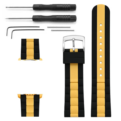 Strap for Swatch X Blancpain Five Oceans – High Tensile Sport Waterproof Silicone Watch Band, 22mm for Men & Women, Fifty Fathoms