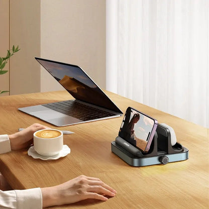 Joyroom Vertical Laptop Stand & Phone Mount Holder - Adjustable Desktop Dock for MacBook, Samsung, HP, Dell