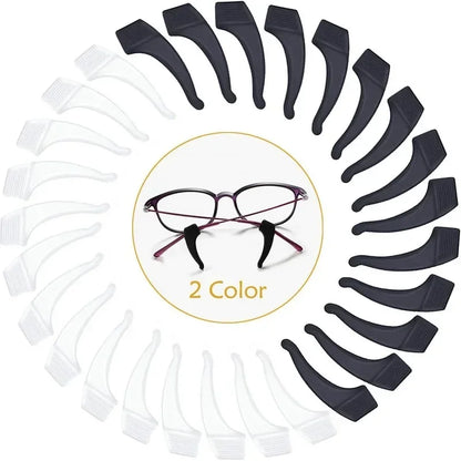 2/40PCS Silicone Ear Hooks for Glasses | Anti-Slip Eyewear Grip, Temple Sleeve & Sunglasses Holder Accessories